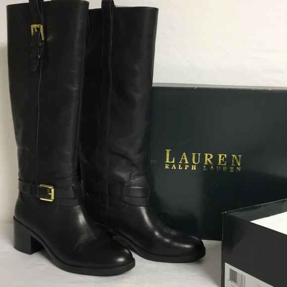 Lauren Ralph Lauren Shoes - Ralph Lauren Authentic Black Leather Boots 6.5B